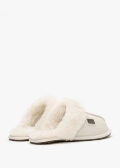 Pale Leather Sheepskin Closed Mule Slippers -Daniel Footwear Shop aus closed mule buff p124304 201726 image