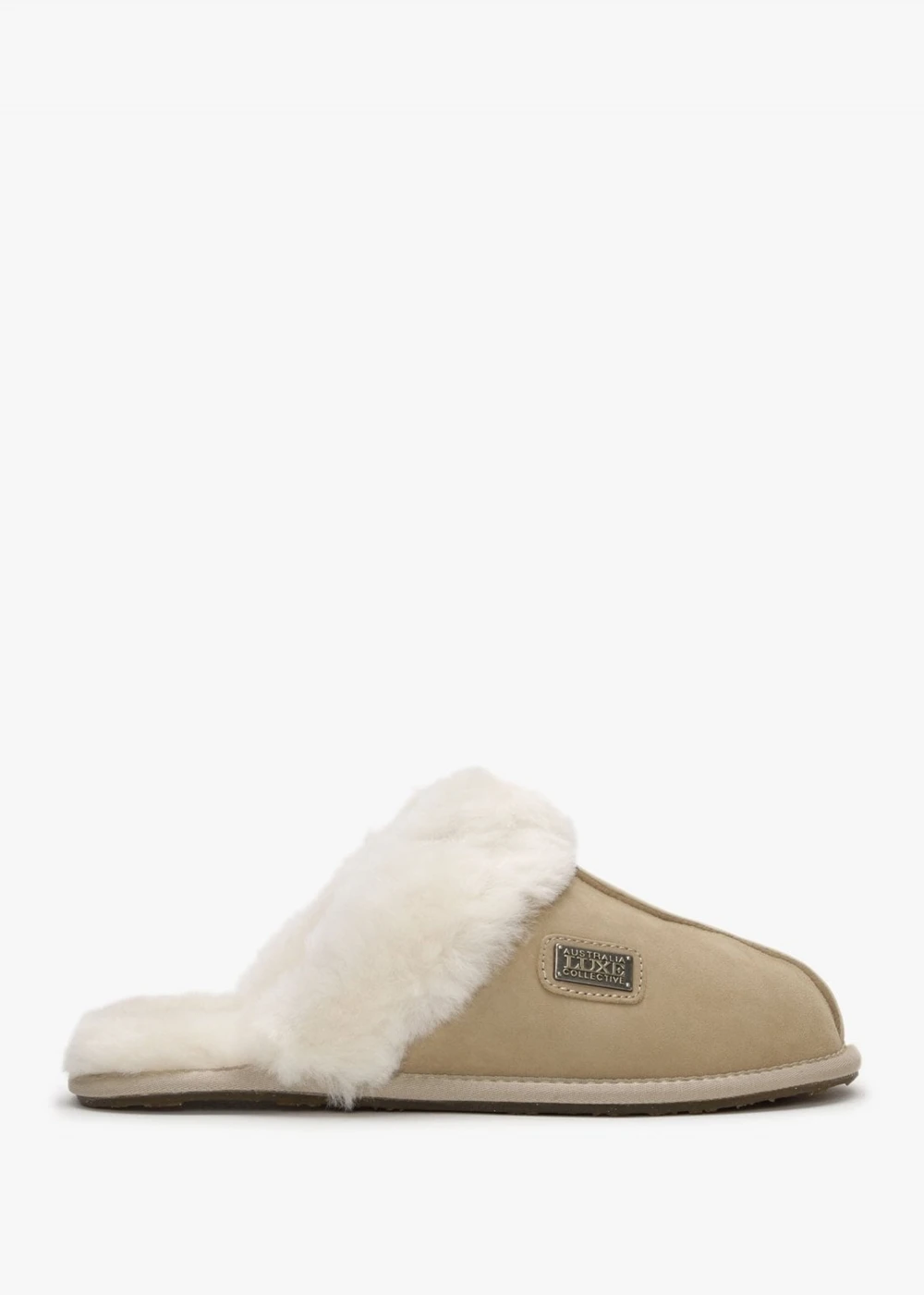 Sand Double-Face Sheepskin Closed Mule Slippers 1 Sand Double-Face Sheepskin Closed Mule Slippers