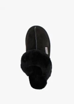 Black Double-Face Sheepskin Closed Mule Slippers -Daniel Footwear Shop aus closed mule p124299 201703 image