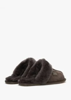 Brown Double-Face Sheepskin Closed Mule Slippers -Daniel Footwear Shop aus closed mule p124300 201706 image