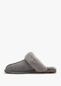 Grey Double-Face Sheepskin Closed Mule Slippers -Daniel Footwear Shop aus closed mule p124301 201712 image