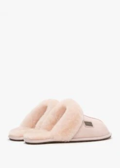 Pink Double-Face Sheepskin Closed Mule Slippers -Daniel Footwear Shop aus closed mule p124302 201716 image