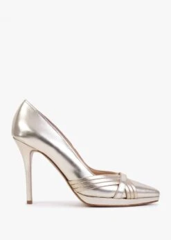 Avercor Gold Leather Court Shoes