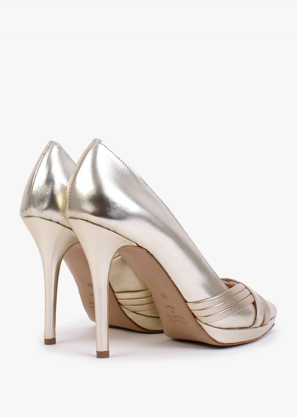 Avercor Gold Leather Court Shoes 3 Avercor Gold Leather Court Shoes - Image 3