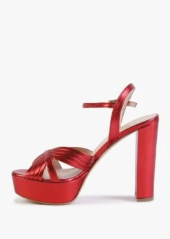Avery Red Leather Platform Heeled Sandals 10 Avery Red Leather Platform Heeled Sandals -Daniel Footwear Shop avery p134562 196597 image