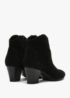 Barara Black Suede Western Ankle Boots -Daniel Footwear Shop barara p100227 202545 image