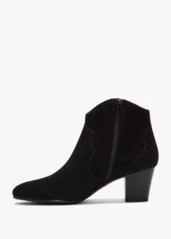 Barara Black Suede Western Ankle Boots -Daniel Footwear Shop barara p100227 202546 image
