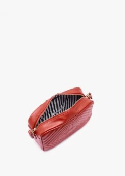 Bella Red Lip Ripple Quilted Leather Cross-Body Bag -Daniel Footwear Shop bella red lip ripple quilted leather cross body bag p135892 196249 image
