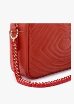 Bella Red Lip Ripple Quilted Leather Cross-Body Bag -Daniel Footwear Shop bella red lip ripple quilted leather cross body bag p135892 196250 image