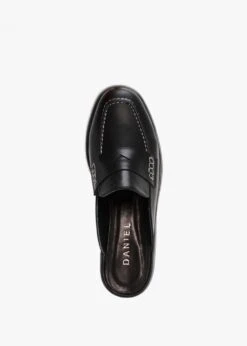 Beloba Black Leather Backless Loafers -Daniel Footwear Shop beloba p134952 194942 image