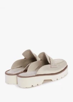 Beloba Gold Leather Backless Loafers -Daniel Footwear Shop beloba p134953 194945 image