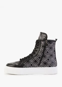 Bimpani Black Leather Quilted High Top Trainers -Daniel Footwear Shop bimpani p132474 198757 image