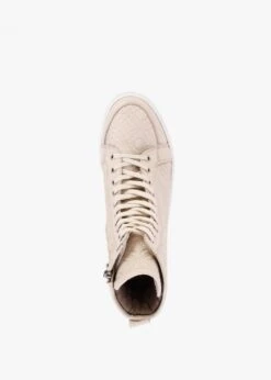 Bimpani Cream Leather Quilted High Top Trainers -Daniel Footwear Shop bimpani p132475 198763 image