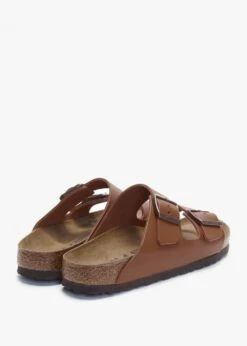Birkenstock Arizona Ginger Brown Natural Leather Two Bar Mules -Daniel Footwear Shop bir arizona nl p135077 196924 image