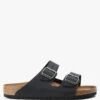 Birkenstock Men's Arizona Black Leather Two Bar Mules