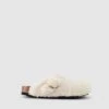 Birkenstock Boston Shearling Big Buckle Cream Clogs