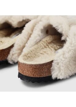 Birkenstock Boston Shearling Big Buckle Cream Clogs -Daniel Footwear Shop bir boston bb teddy p139209 211407 image