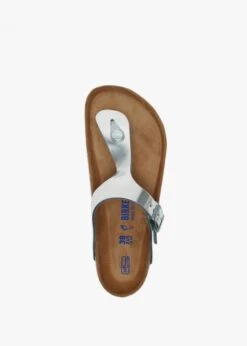 Birkenstock Gizeh Silver Leather Toe Post Sandals -Daniel Footwear Shop bir gizeh p96305 202624 image