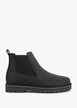 Birkenstock Stalon II Black Waxy Nubuck Leather Chelsea Boots