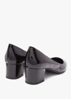 Black Patent Leather Block Heel Court Shoes -Daniel Footwear Shop black patent leather block heel court shoes p143284 217167 image