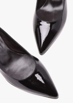 Black Patent Leather Block Heel Court Shoes -Daniel Footwear Shop black patent leather block heel court shoes p143284 217169 image