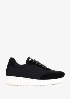 Bollito Black Neoprene Suede Trim Trainers