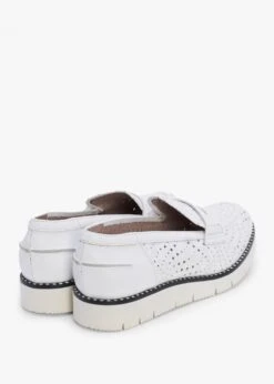 Conlo White Leather Laser Cut Loafers -Daniel Footwear Shop conlo p135317 195513 image