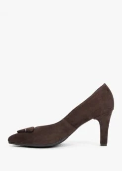 Courtie Brown Suede Mid Heel Court Shoes -Daniel Footwear Shop courtie p132485 198802 image