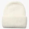 Cream Cashmere Blend Beanie Hat