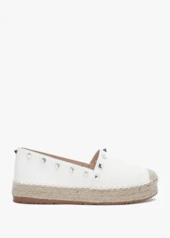 Cubby White Studded Espadrilles