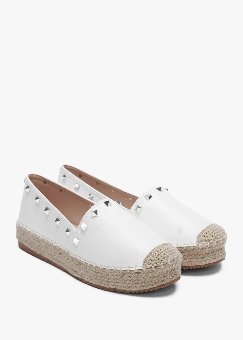 Cubby White Studded Espadrilles 2 Cubby White Studded Espadrilles - Image 2