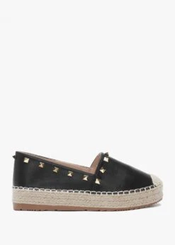 Cubby Black Studded Espadrilles