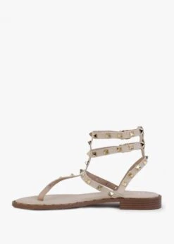 Cube Beige Square Studded Gladiator Sandals -Daniel Footwear Shop cube p127036 202209 image