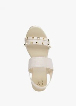 Cubedge Beige Reptile Studded Wedge Sandals -Daniel Footwear Shop cubedge p127048 196485 image