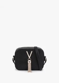 Valentino Divina Black Pebbled Camera Bag