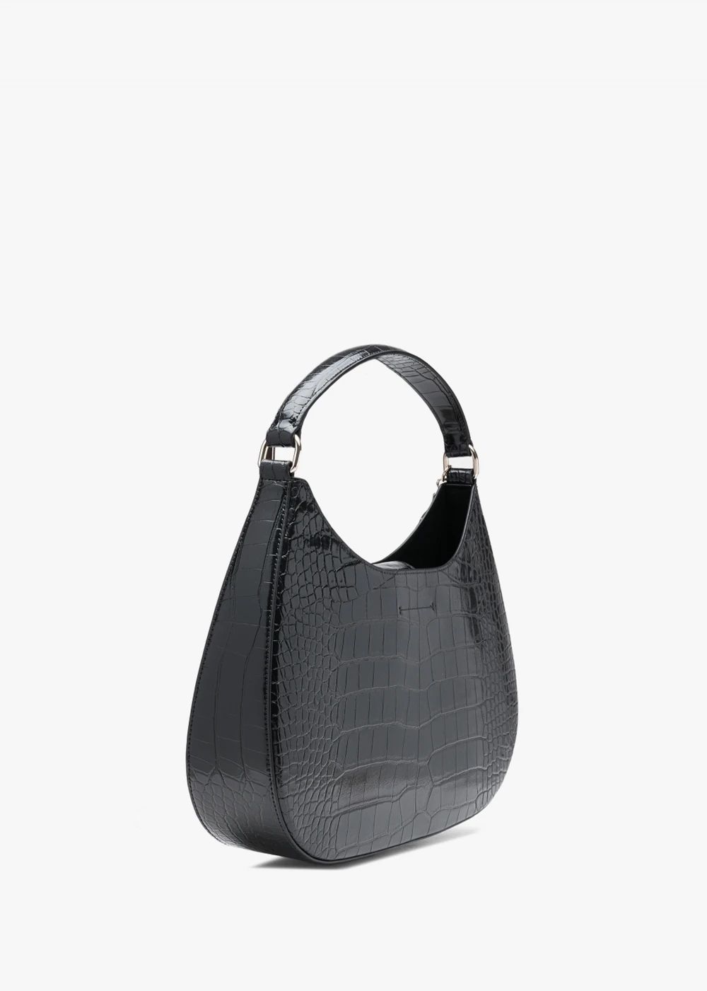 Emporio Armani Moc Croc Black Hobo Bag 4 Emporio Armani Moc Croc Black Hobo Bag - Image 4