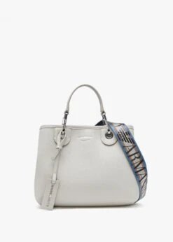 Emporio Armani Mercury Geranium Pebbled Grab Bag