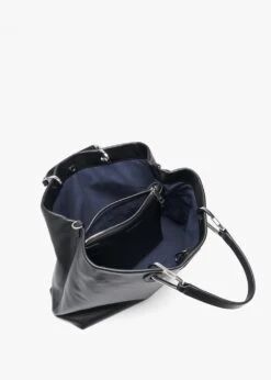 Emporio Armani Large Black Leather Tote Bag -Daniel Footwear Shop ea large leather tote p135674 200199 image