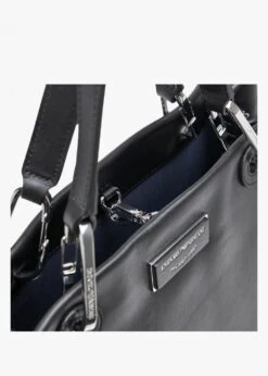 Emporio Armani Large Black Leather Tote Bag -Daniel Footwear Shop ea large leather tote p135674 200200 image