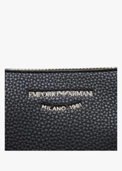 Emporio Armani Lilly Black Silver Pebbled Baguette Bag -Daniel Footwear Shop ea lilly baguette bag p134481 199797 image