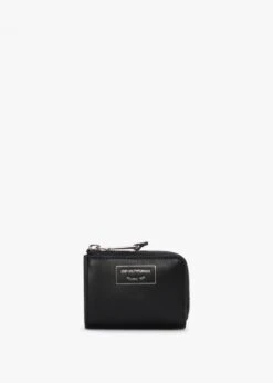 Emporio Armani Myra Black Leather Zip Around Purse