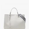 Emporio Armani Mercury Geranium Pebbled Shopper With Pouch
