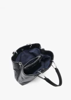 Emporio Armani Small Black Leather Tote Bag -Daniel Footwear Shop ea small leather tote p135677 200203 image