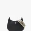Emporio Armani Recycle PVC Black & Beige Gummy Shoulder Bag