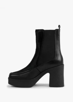 Castañer Emmet Black Leather Calf Hair Crepe Sole Ankle Boots -Daniel Footwear Shop emmet 116 p131628 198368 image
