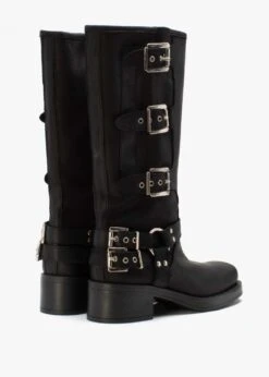 Emotie Black Leather Multi Buckle Biker Boots 7 Emotie Black Leather Multi Buckle Biker Boots -Daniel Footwear Shop emotie p142573 203628 image