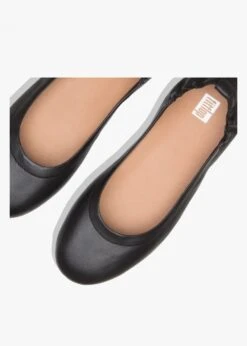 Fitflop Allegro Black Soft Leather Ballet Pumps -Daniel Footwear Shop ff allegro ballet pump p138493 201254 image