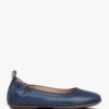 Fitflop Allegro Midnight Navy Soft Leather Ballet Pumps