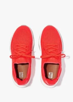 Fitflop Vitamin FFX Knit Neon Orange Red Trainers -Daniel Footwear Shop ff vitamin ffx knit p135217 197089 image