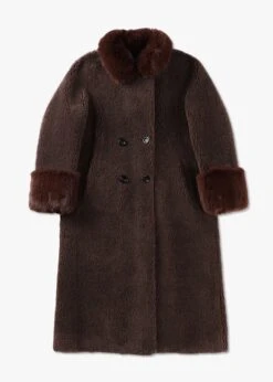 Fiona Long Brown Wool Coat